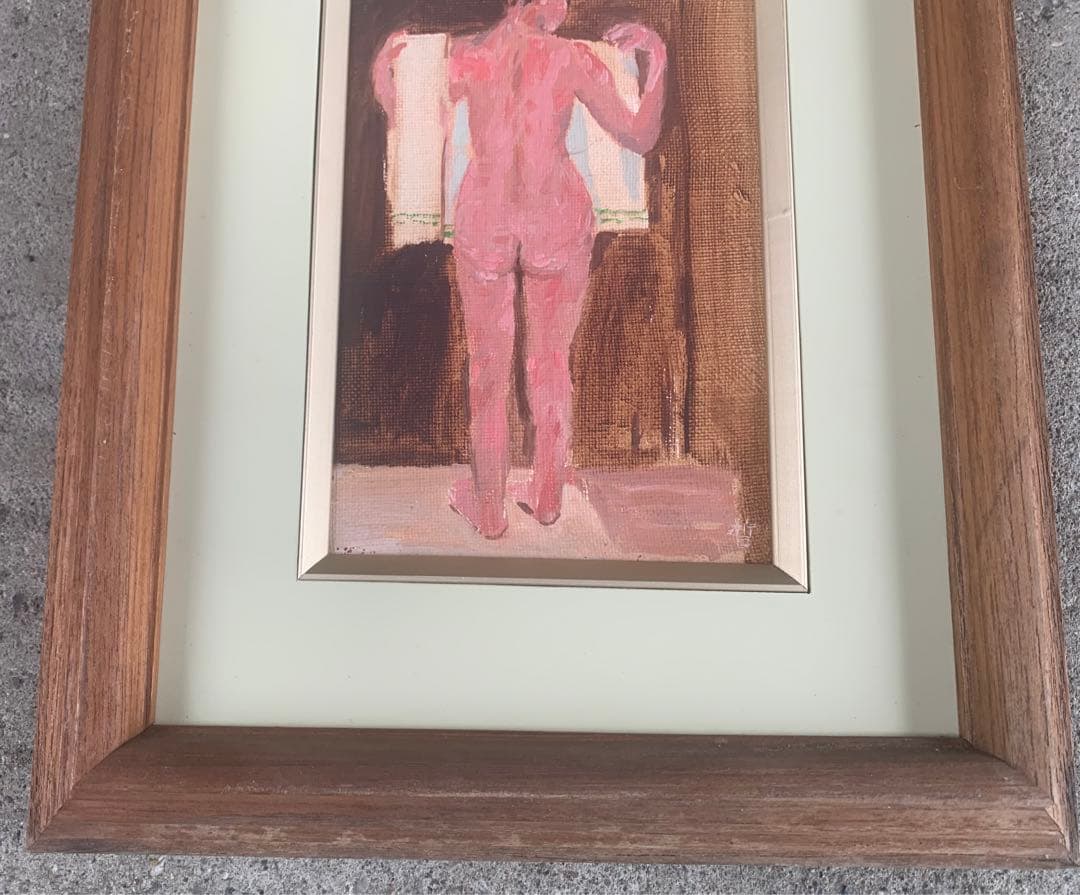 二宮哲男 油彩 裸婦画 人物画 F1号 直筆 肉筆