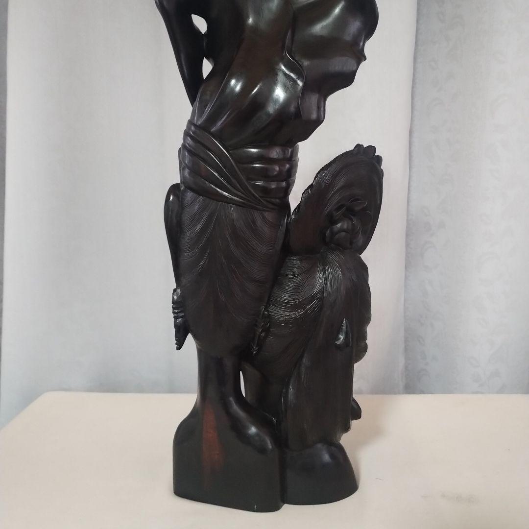 バリ島の伝統工芸品　黒檀バリ人形