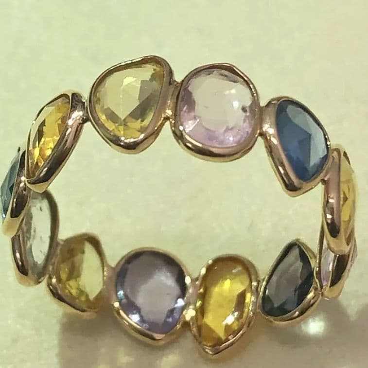 値下げ申請のみ受付ます。K18サファイアリング