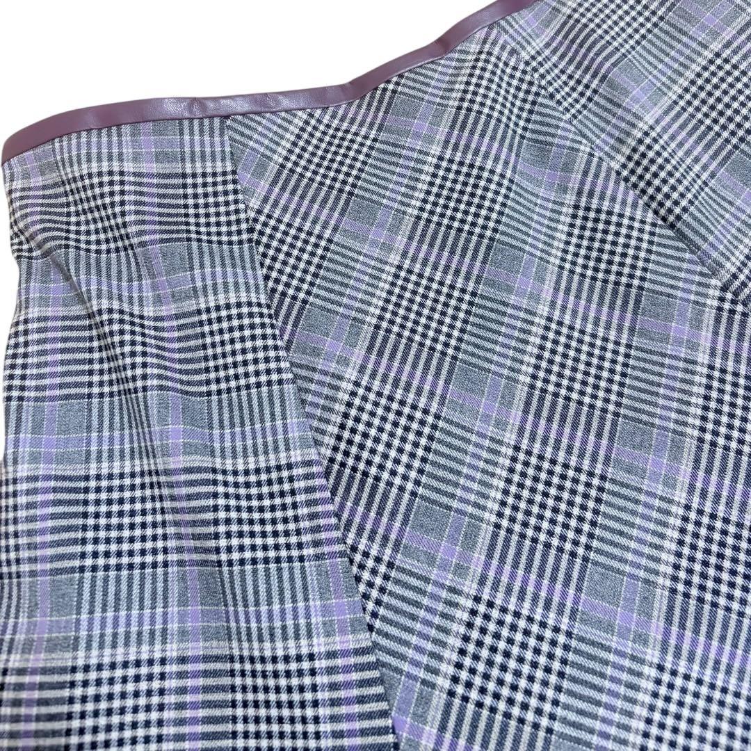 試着のみ　タグ付き Rose Tiara チェック柄フレアスカート 46