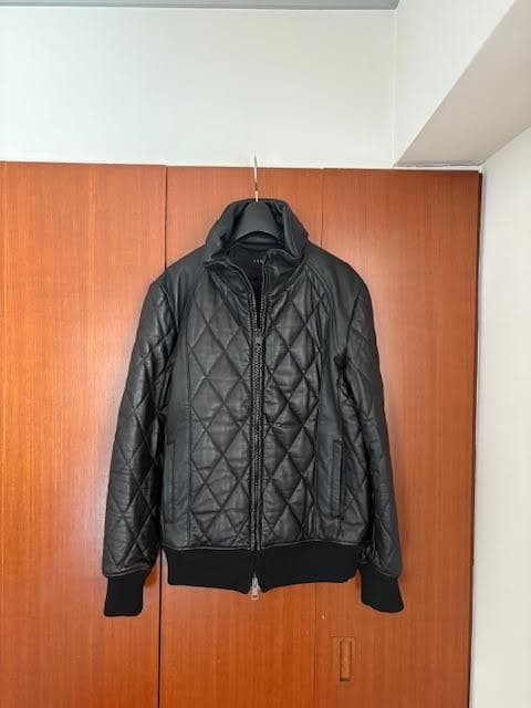 名古屋店別注 AKM ダイヤキルティング レザージャケット 23万1000円