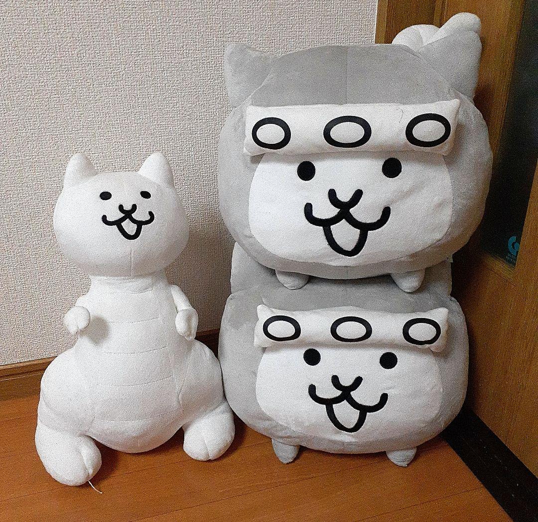 【にゃんこ大戦争】ぬいぐるみセット　金ネコ　銀ネコ　フィッシュ