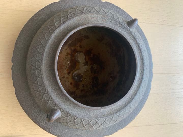 佐藤清光作　桜川地紋　平丸羽釜