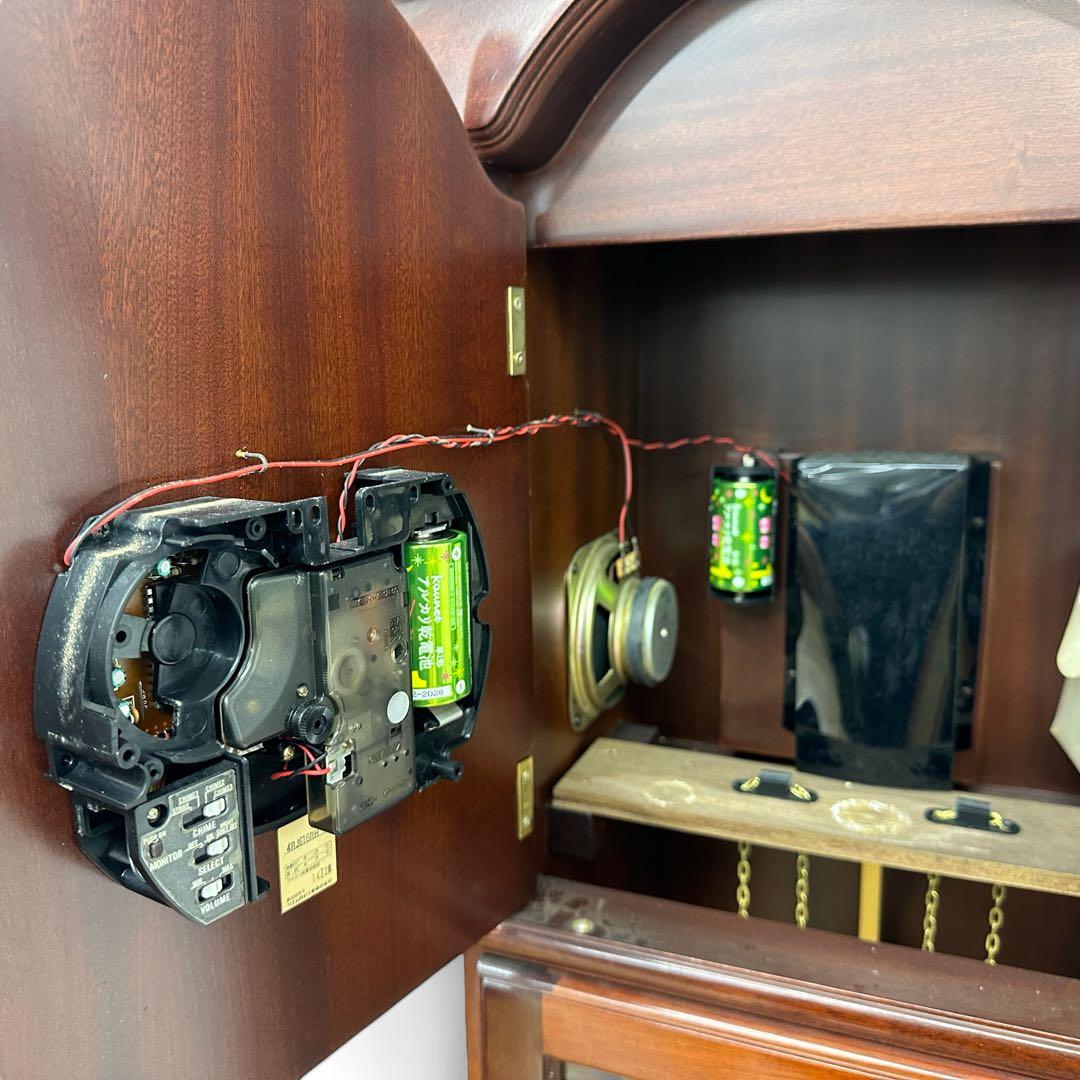 希少品 高級 完動品 ホールクロック リズム時計 木製 振り子 約180cm