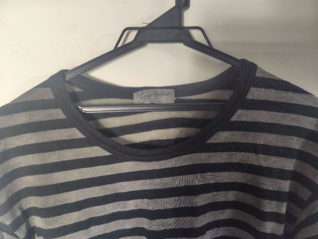 12SSヨウジオム ボーダーTシャツ Yohji Yamamoto