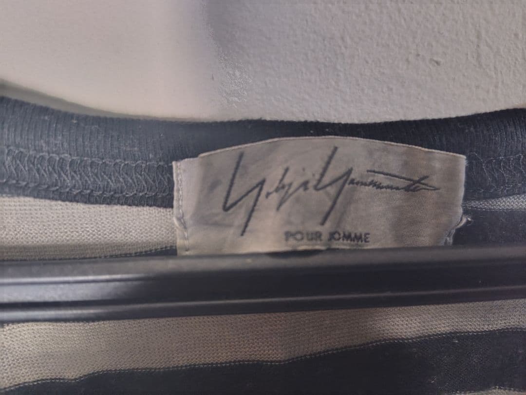 12SSヨウジオム ボーダーTシャツ Yohji Yamamoto