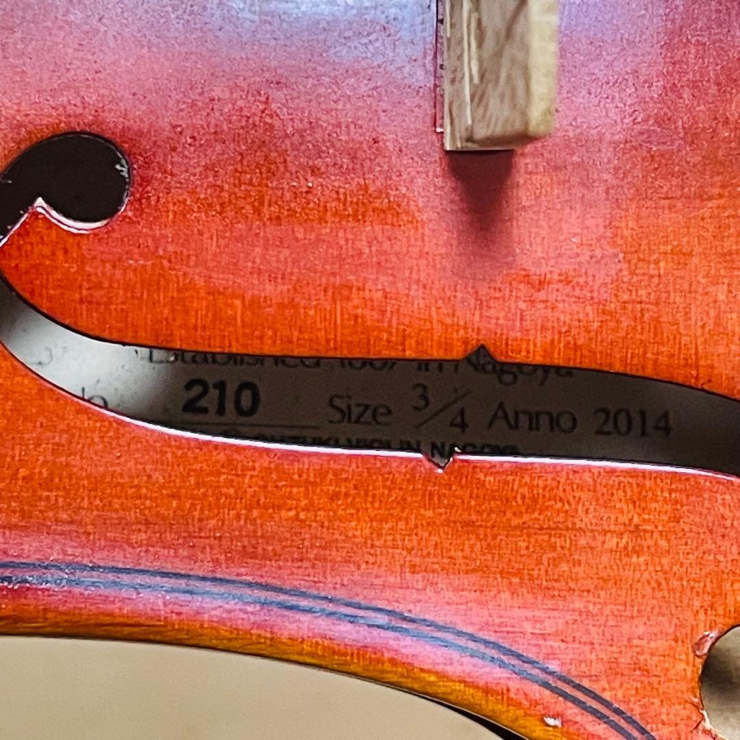 SUZUKI スズキ バイオリン 3/4 No210 2014 弓 ケース