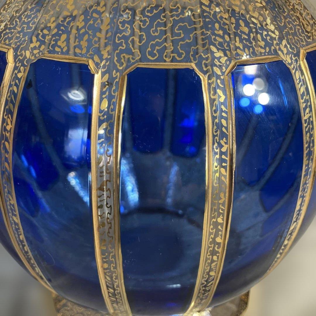 【クローバージジさん専用】ボヘミアグラス　王室御用達　モーゼル社　クリスタル花瓶