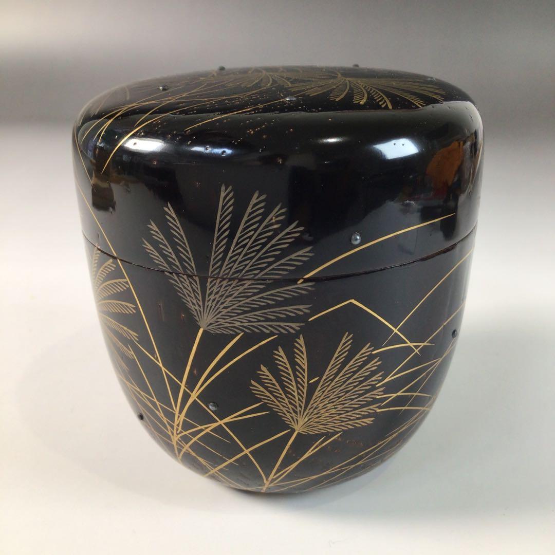 Ｒ７５０　棗　『前端春斎作』『表千家　堀内宗完　箱書』『大棗』　共箱　茶道具