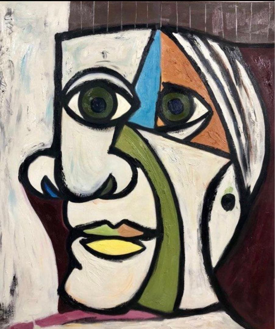 肉筆☆油絵☆F20号『Retrado de Dora Maar 』ピカソ/模写