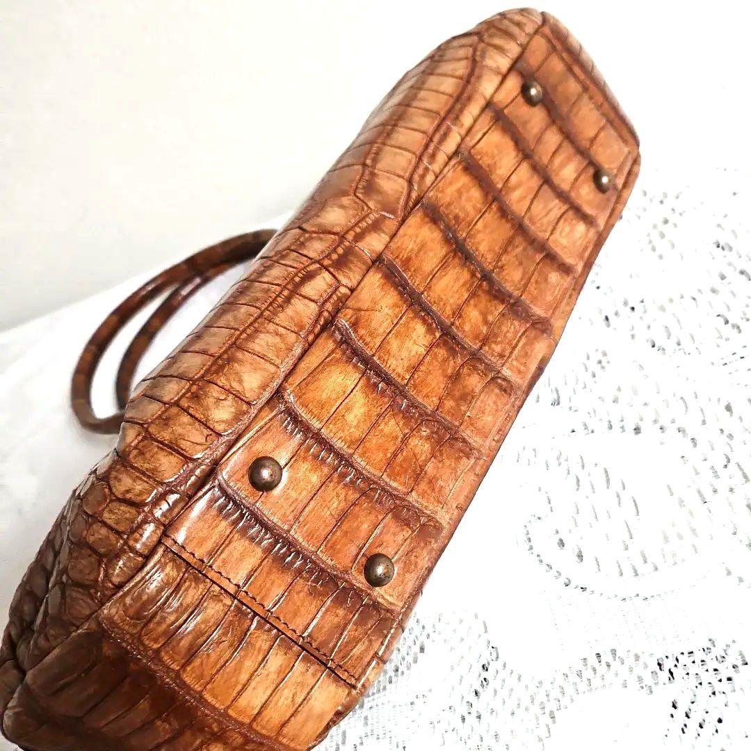 京都枡儀『お洒落なクロコダイル』バッグJRAタグ、チャーム　証明書