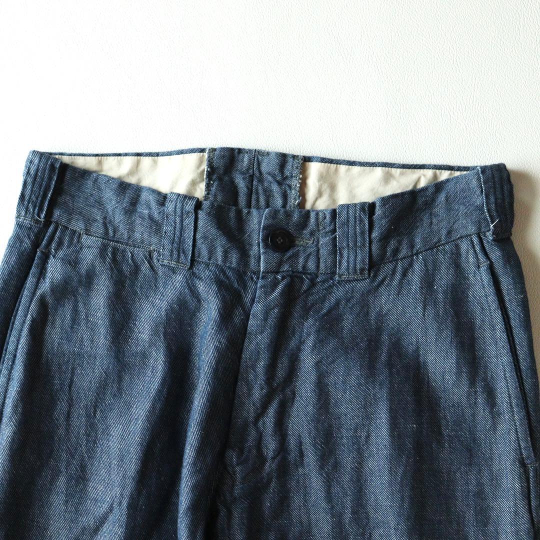 5205 専用商品【美品】45Rサルエルリネン 綿麻ざっくりデニムのポッポパンツ