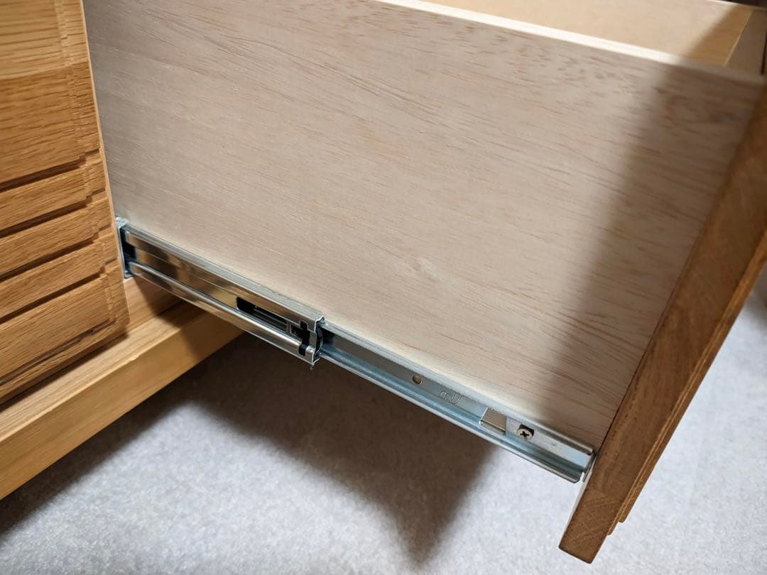 テレビ台　テレビボード　前面無垢材ナチュラルウッド テレビ台 引き出し付き