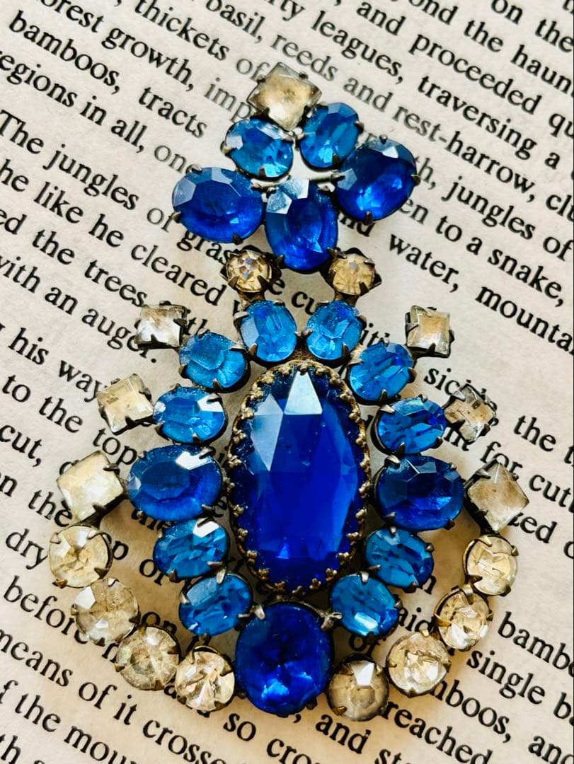 【たいへん希少美品☆彡】 アンティークブローチ ペーストガラス フランス 英国