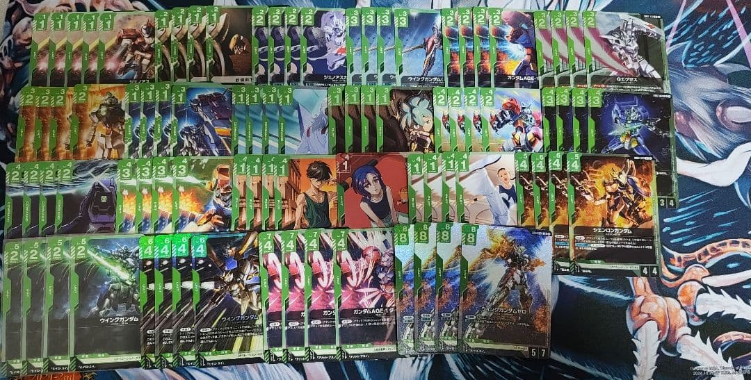 ガンダムカードゲーム 青緑、赤白、緑白、青白デッキパーツ まとめ売り