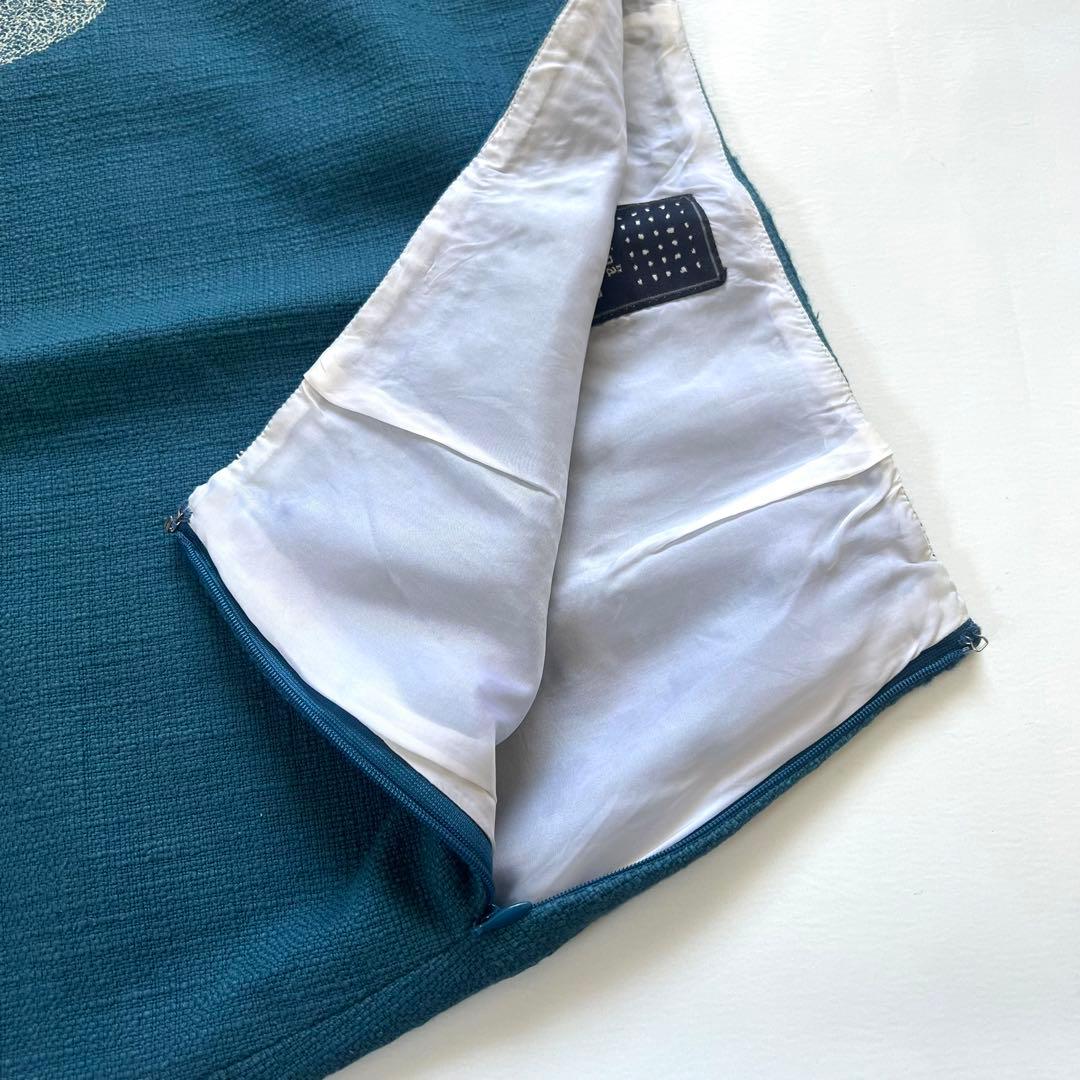 mina perhonen ミナペルホネン　moon flower スカート　青