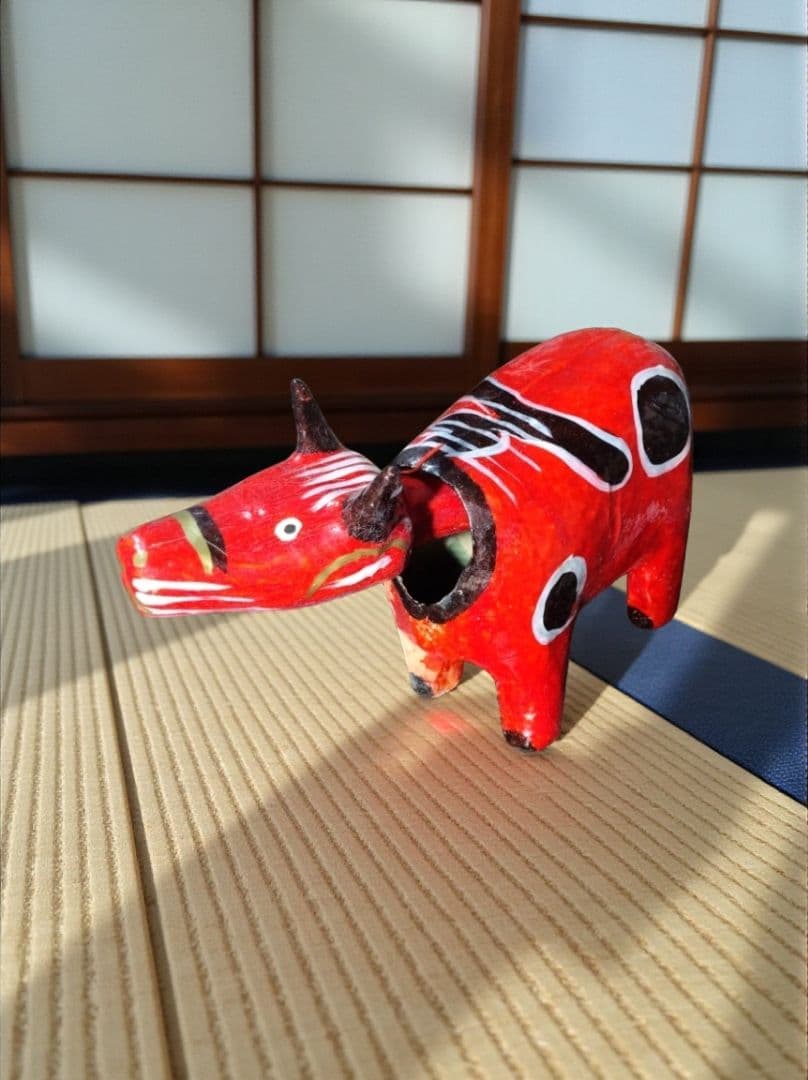 首振り 赤べこ 張子 人形 五十嵐民芸 郷土玩具 会津 牛