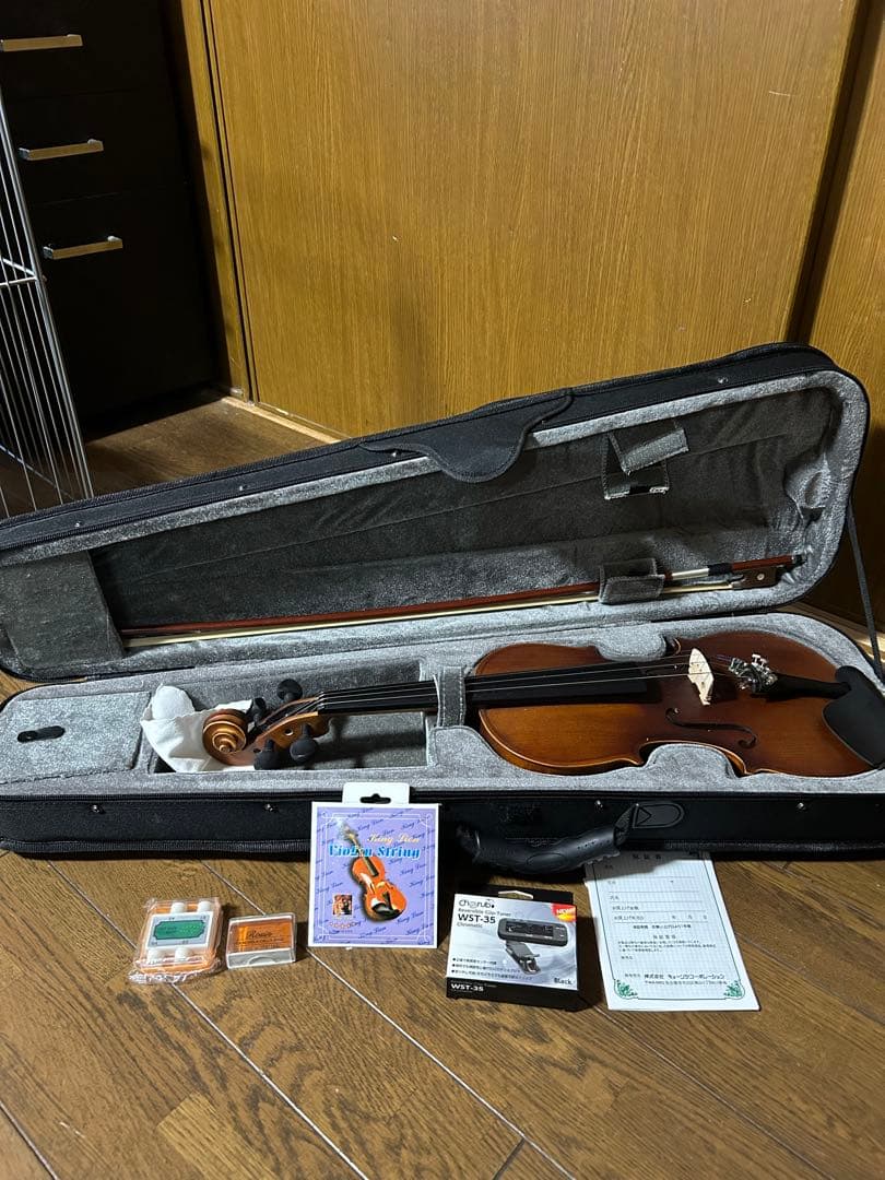 木製バイオリン 本体と付属品