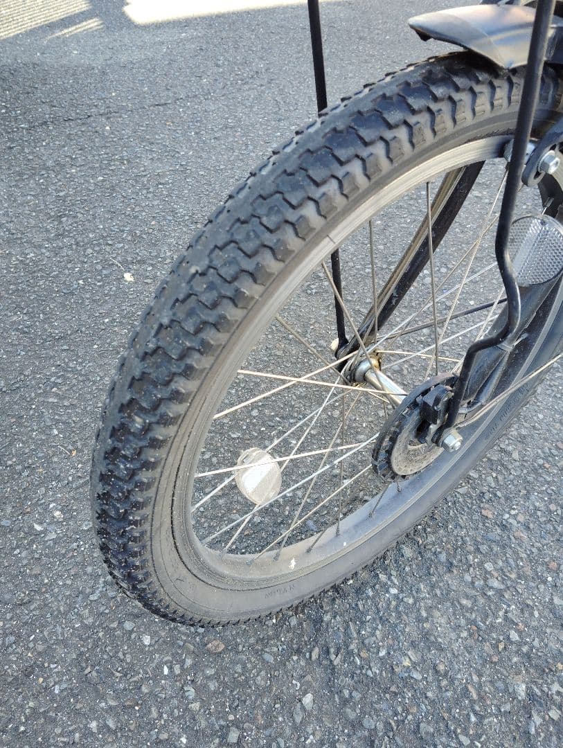 【引き取り限定・ジャンク扱い】中古ブラック電動アシスト自転車