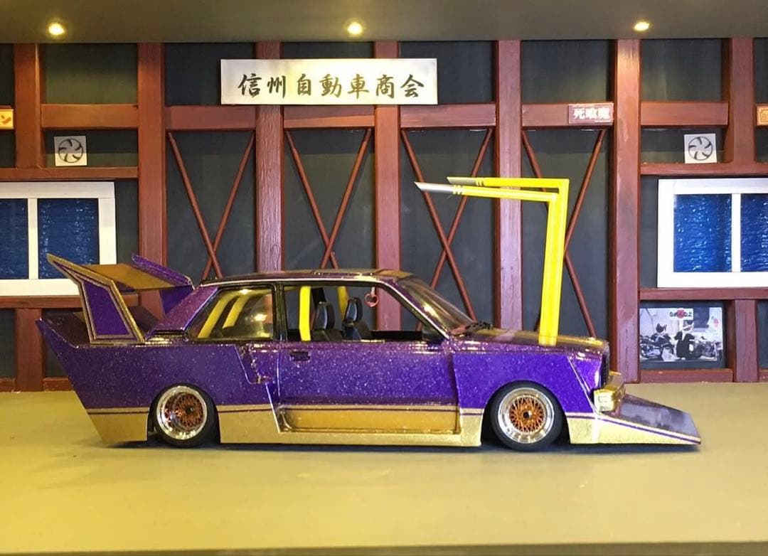 1/20 アルト 完成品 街道レーサー チバラギ シルエット 旧車 竹ヤリ 族車