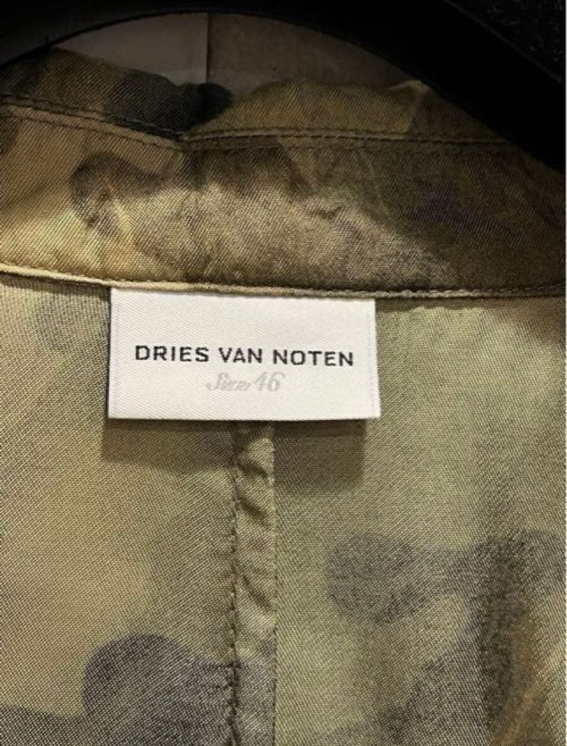 u*i様 DRIES VAN NOTEN 迷彩柄 長袖シャツサイズ46 カモフラ