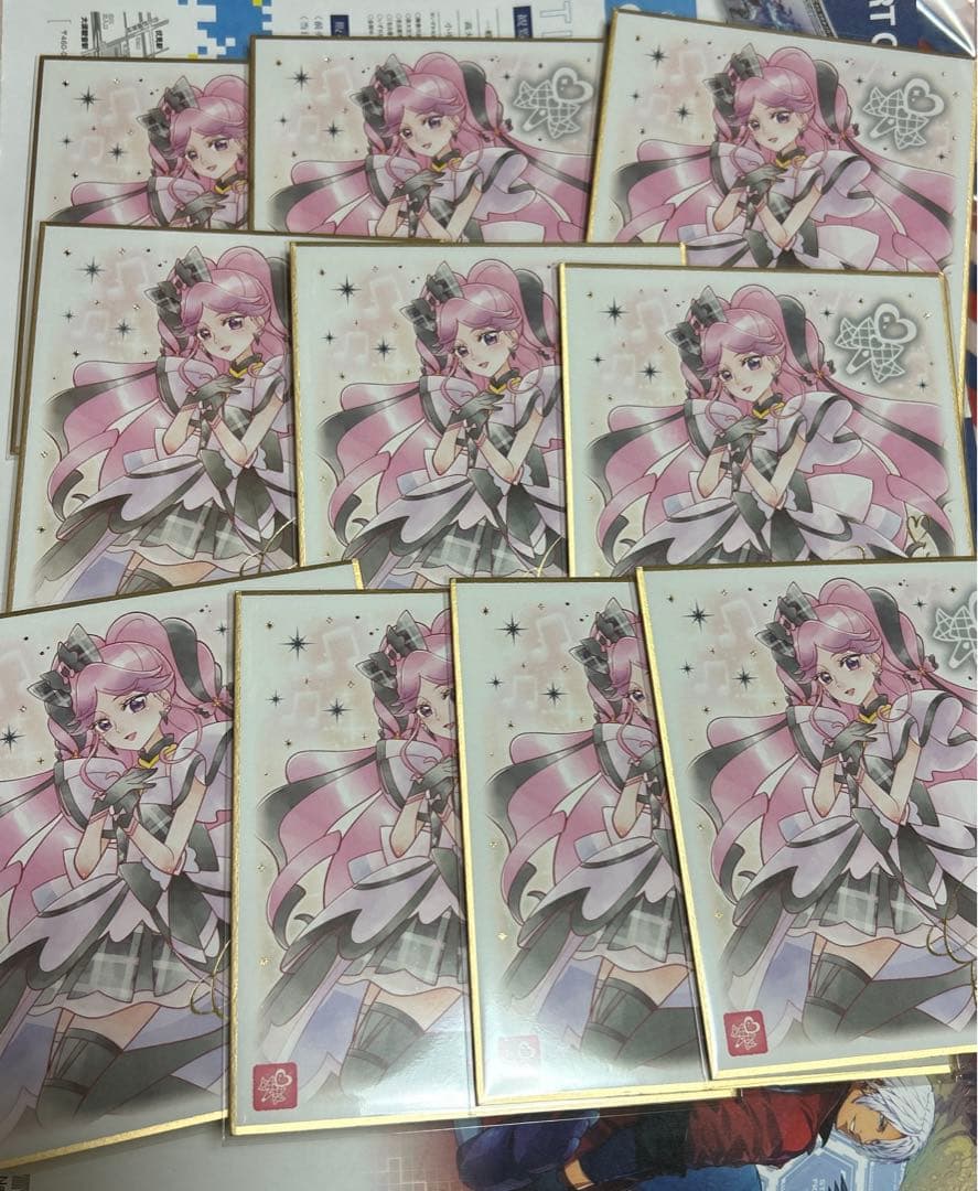 10枚プリキュア キュアキッス　メロロン　田中めろん　色紙art7 色紙
