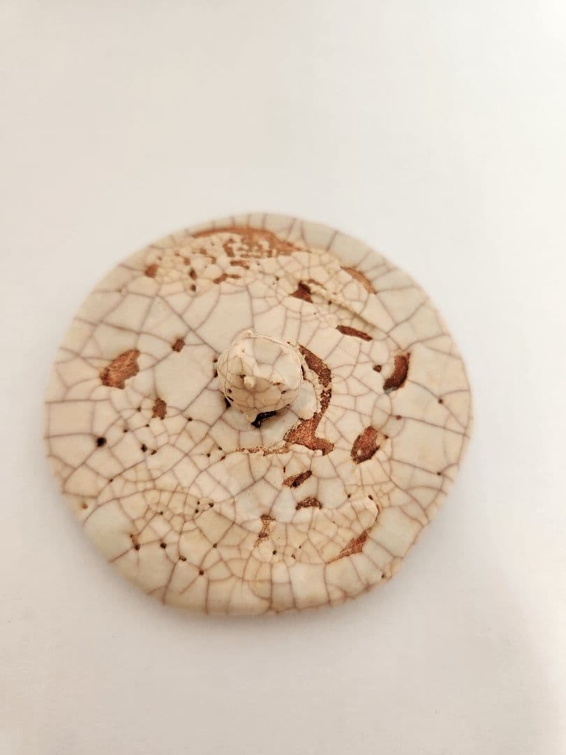 【稀少】楽山焼の湯呑み　蟹　蓋付き湯呑み　5客