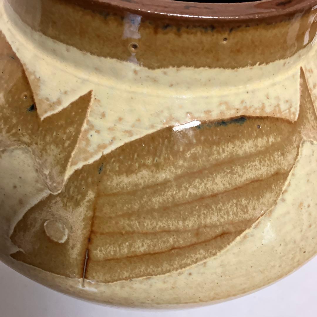 魚紋花瓶　京焼陶芸家「新開寛山」作