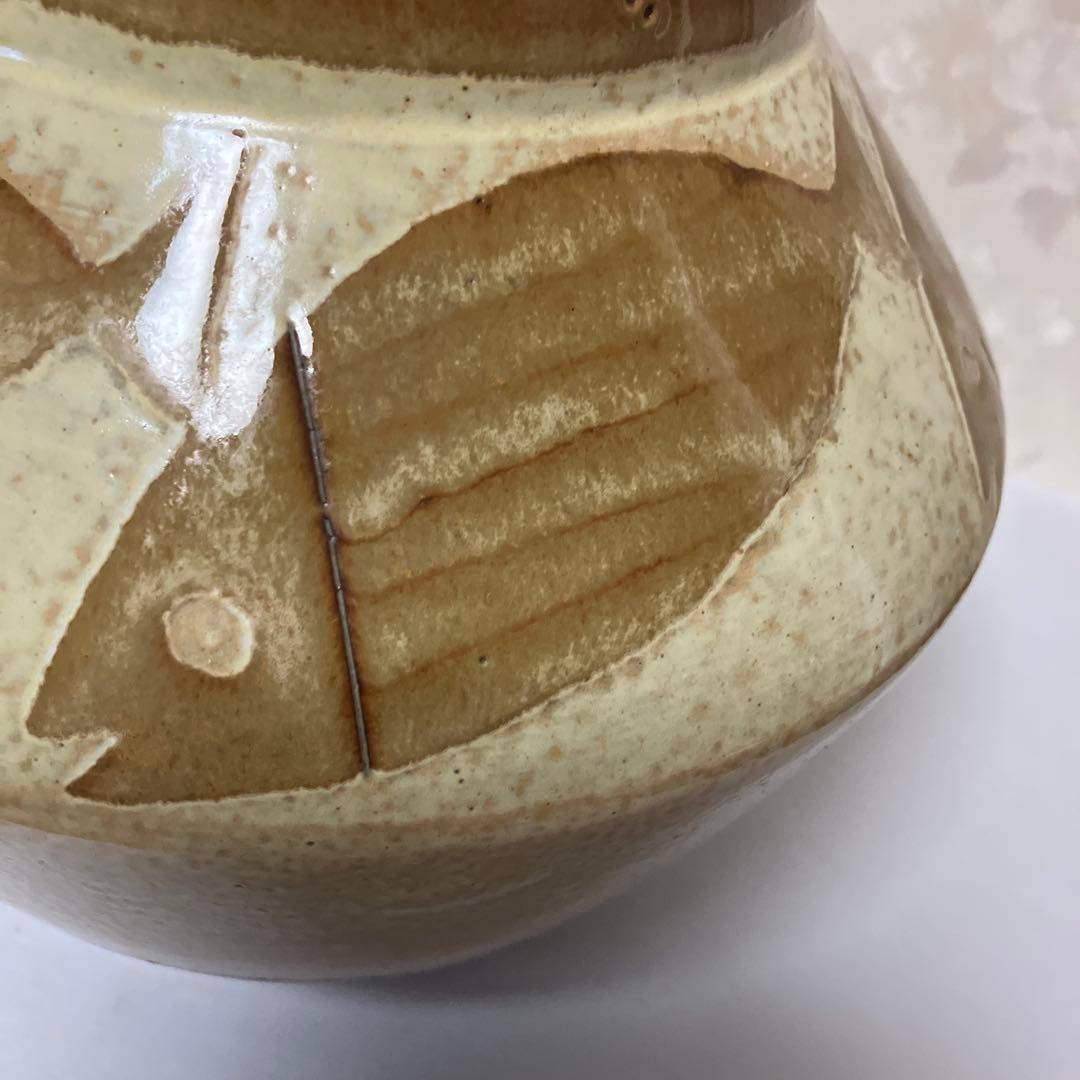 魚紋花瓶　京焼陶芸家「新開寛山」作