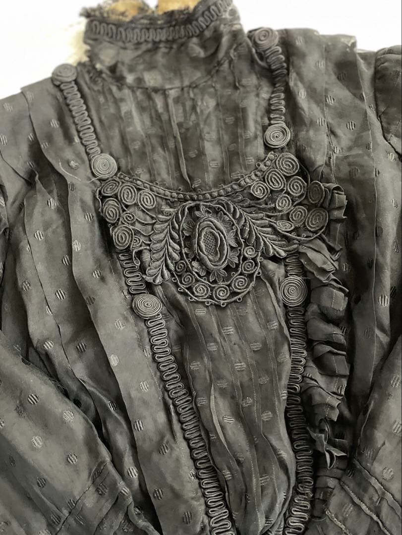 ♡ヴィクトリア朝 シルク ボディス♡フランスアンティークブラウス