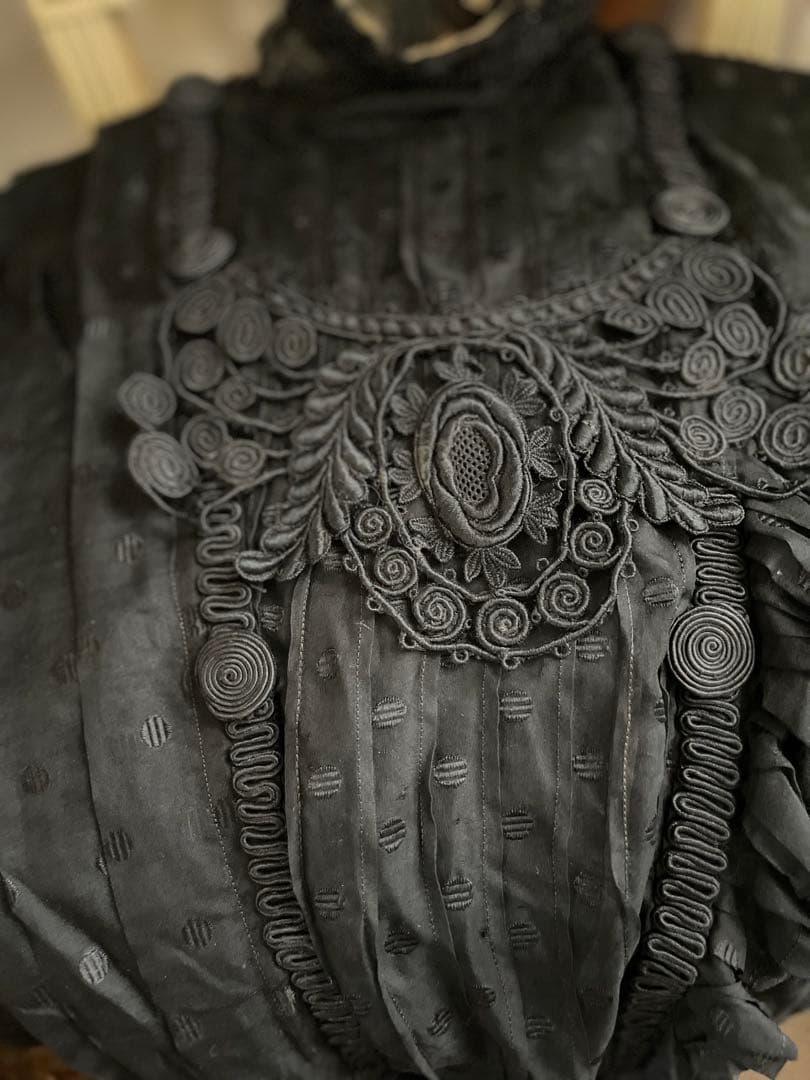 ♡ヴィクトリア朝 シルク ボディス♡フランスアンティークブラウス