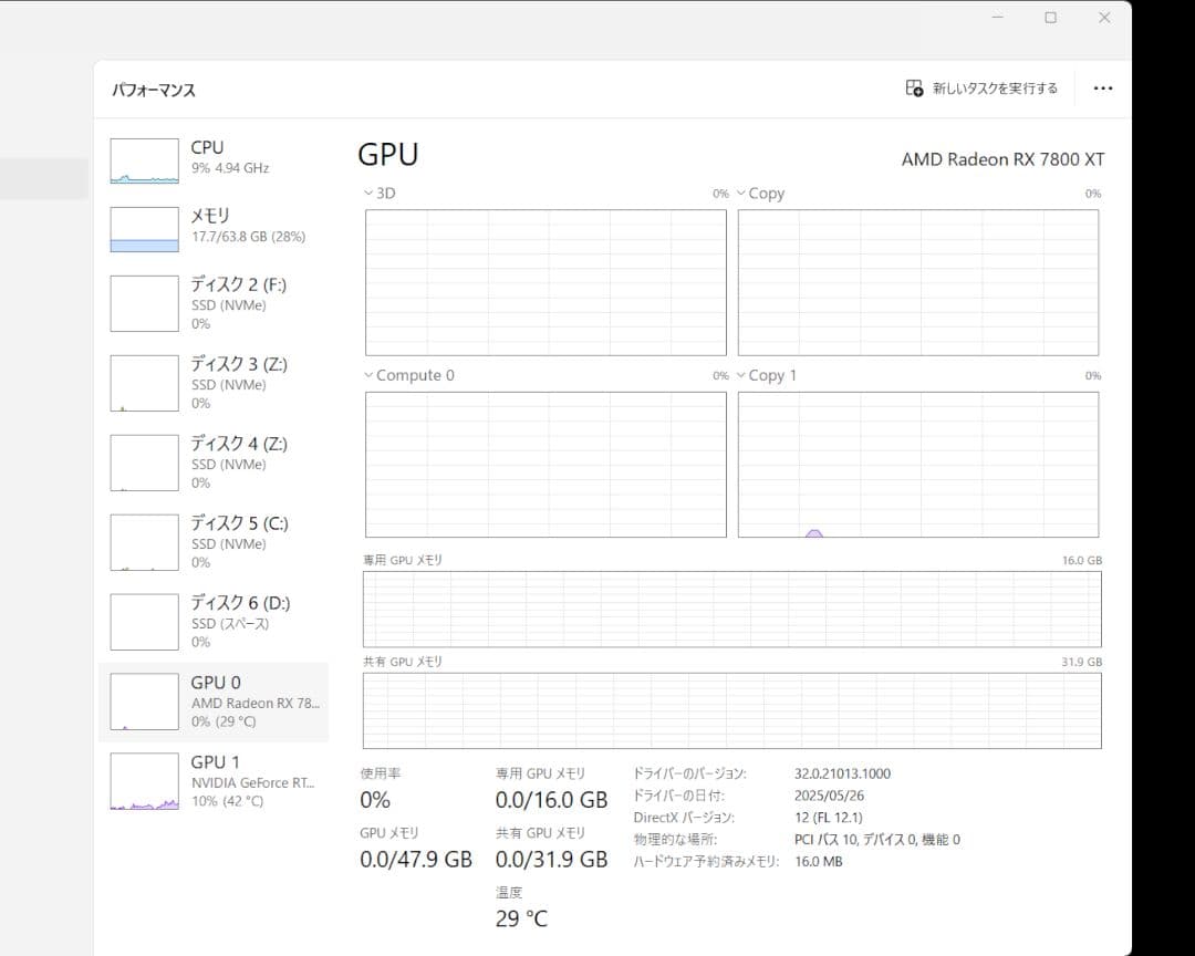 グラフィックボード・グラボ・ビデオカード radeon rx 7800 xt 16gb