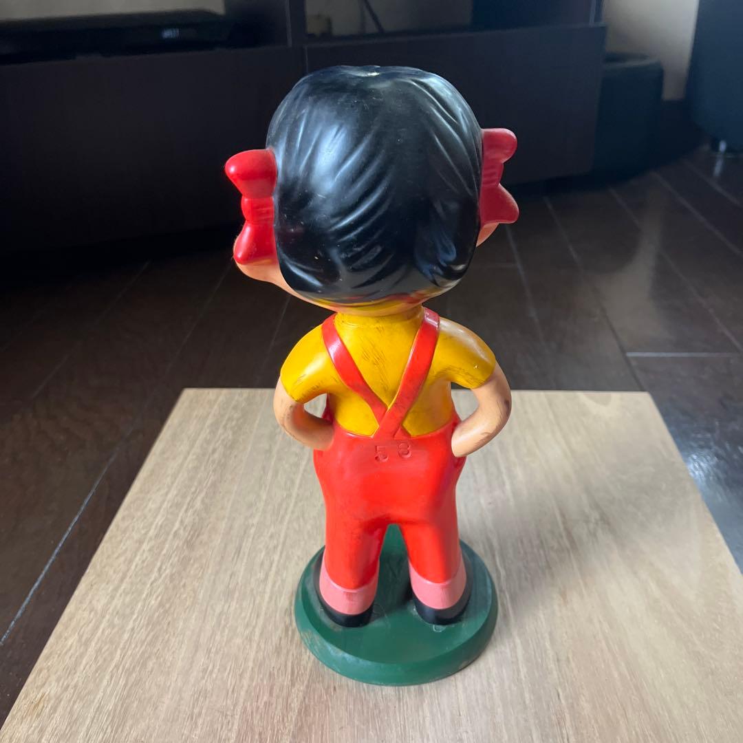 不二家　FUJIYA ペコちゃん　木台　当時物　約29㎝　中古品