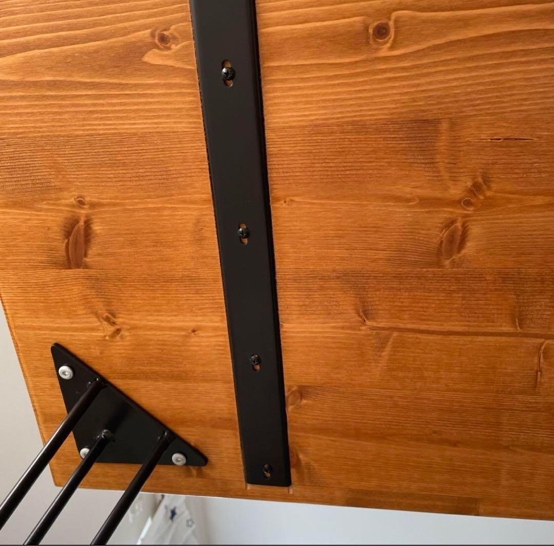 ダイニングテーブル　無垢材　天然木　ヴィンテージ　アイアン