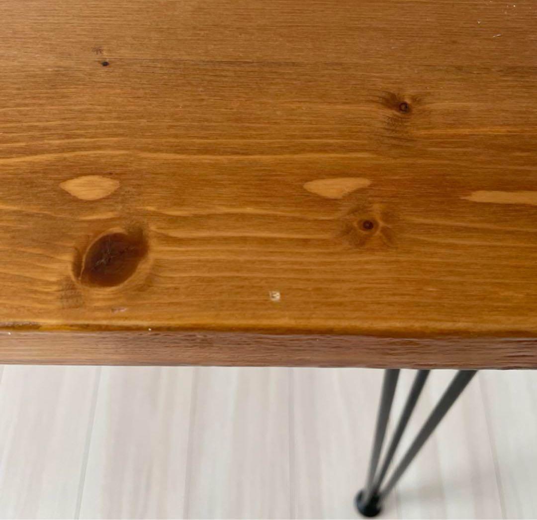 ダイニングテーブル　無垢材　天然木　ヴィンテージ　アイアン