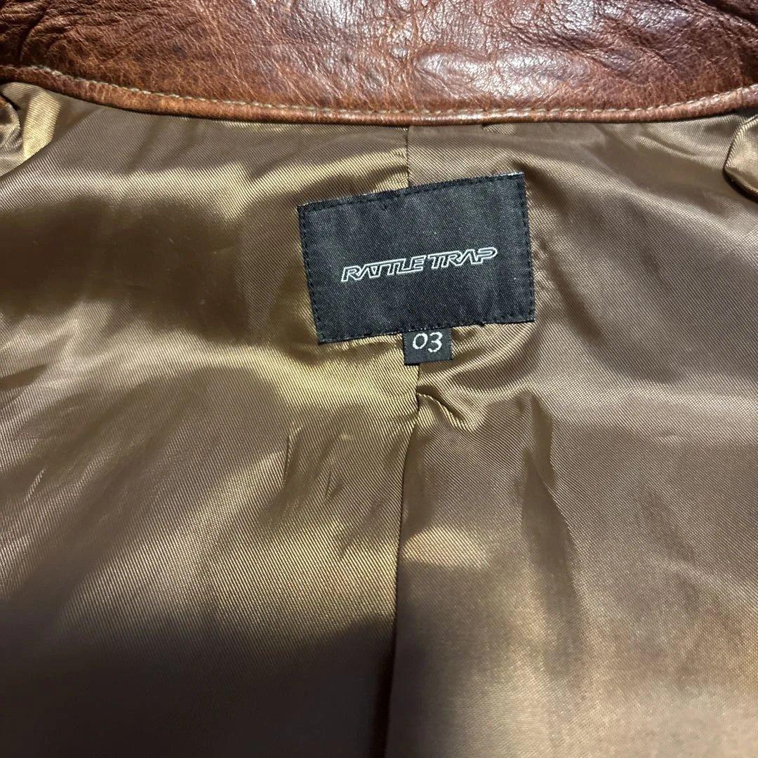 RATTLE TRAP ブラウン シングルライダースジャケット