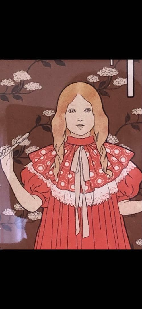 フランス♦️少女 アンティーク絵画♦️Ｂ.monvelサイン入り♦️送料込