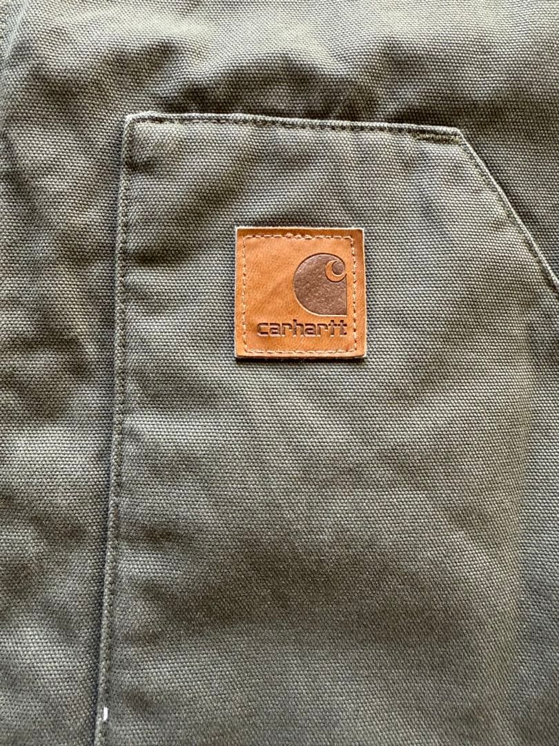 カーハート Carhartt ダックベスト！オリーブグリーン 2XL