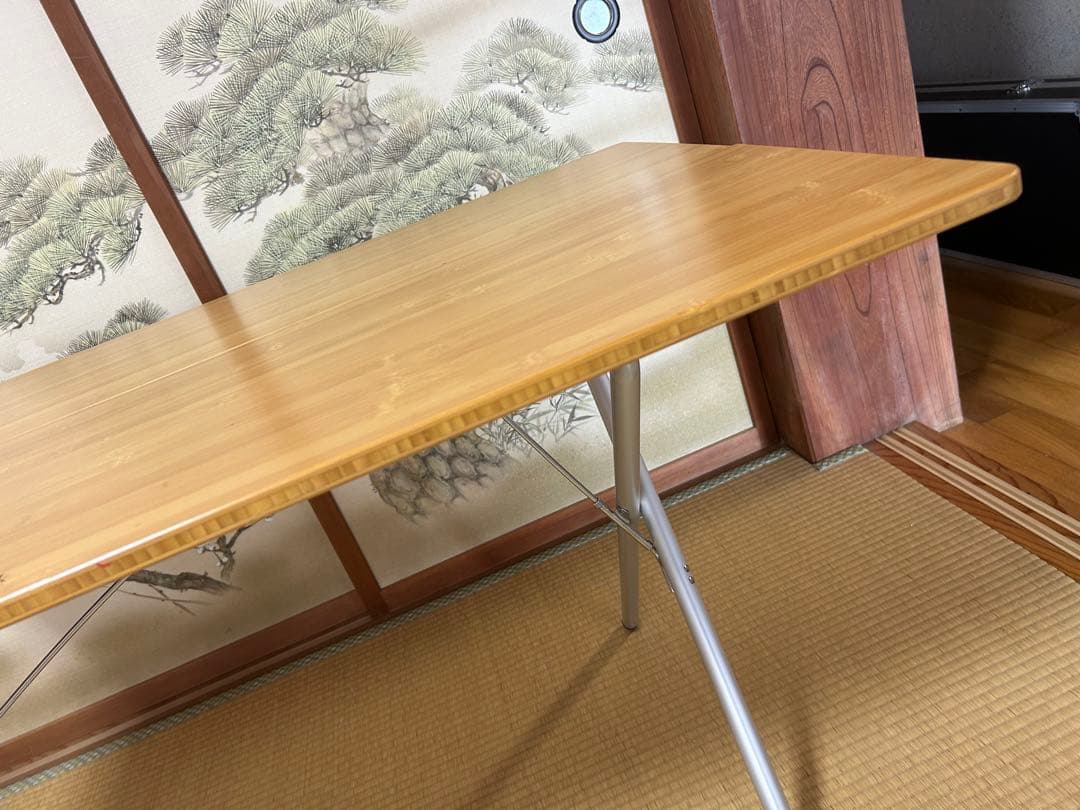 【美品】スノーピーク ワンアクション テーブル ロング 竹 LV-015T