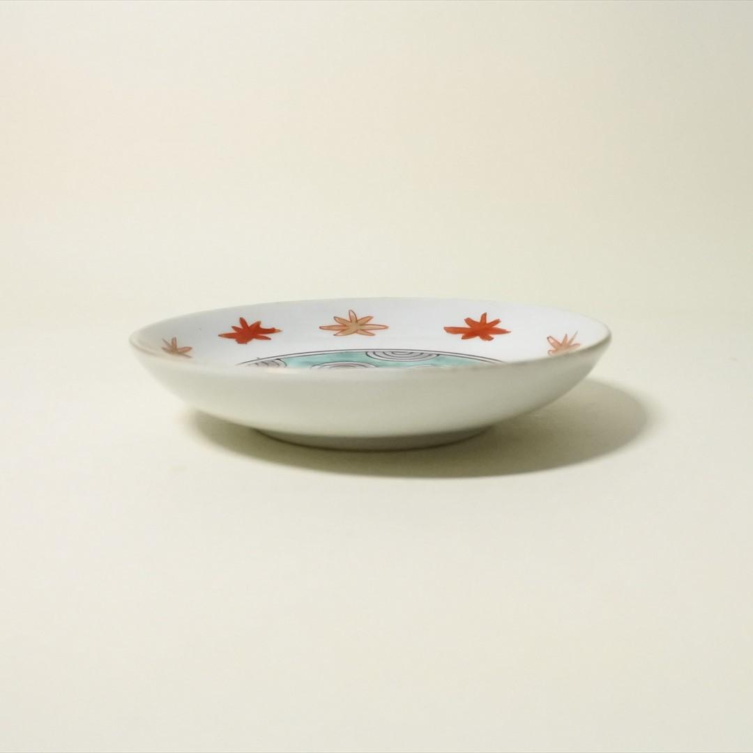 江戸中後期　伊万里　色絵　くらわんか手　小皿　２枚組 骨董品 アンティーク b