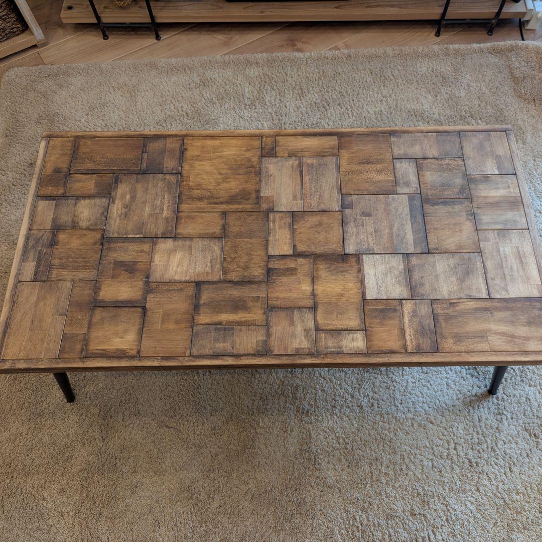 kh　ローテーブル　サイドテーブル　✨木製テーブル　ハンドメイド　アイアン