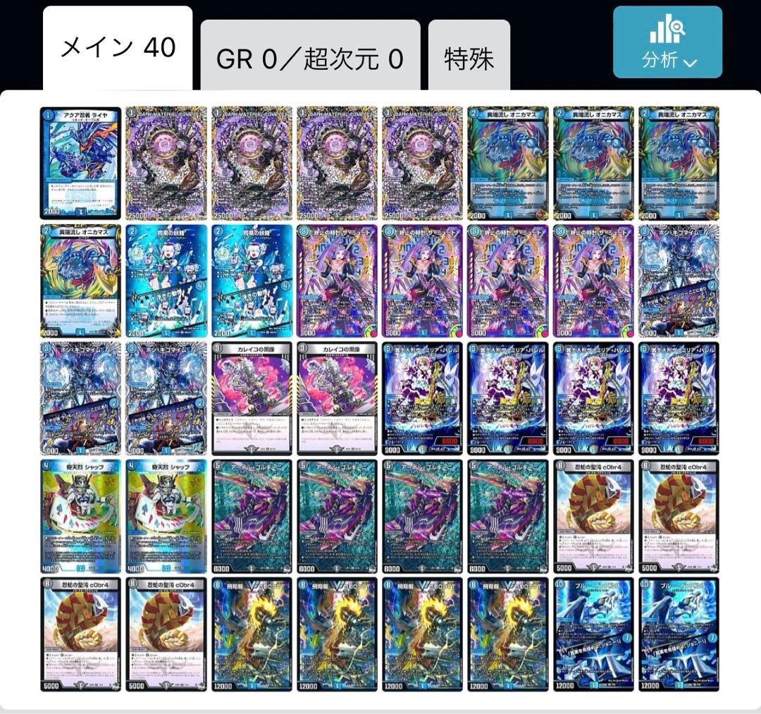 デュエマ　青黒コンプレックスデッキ