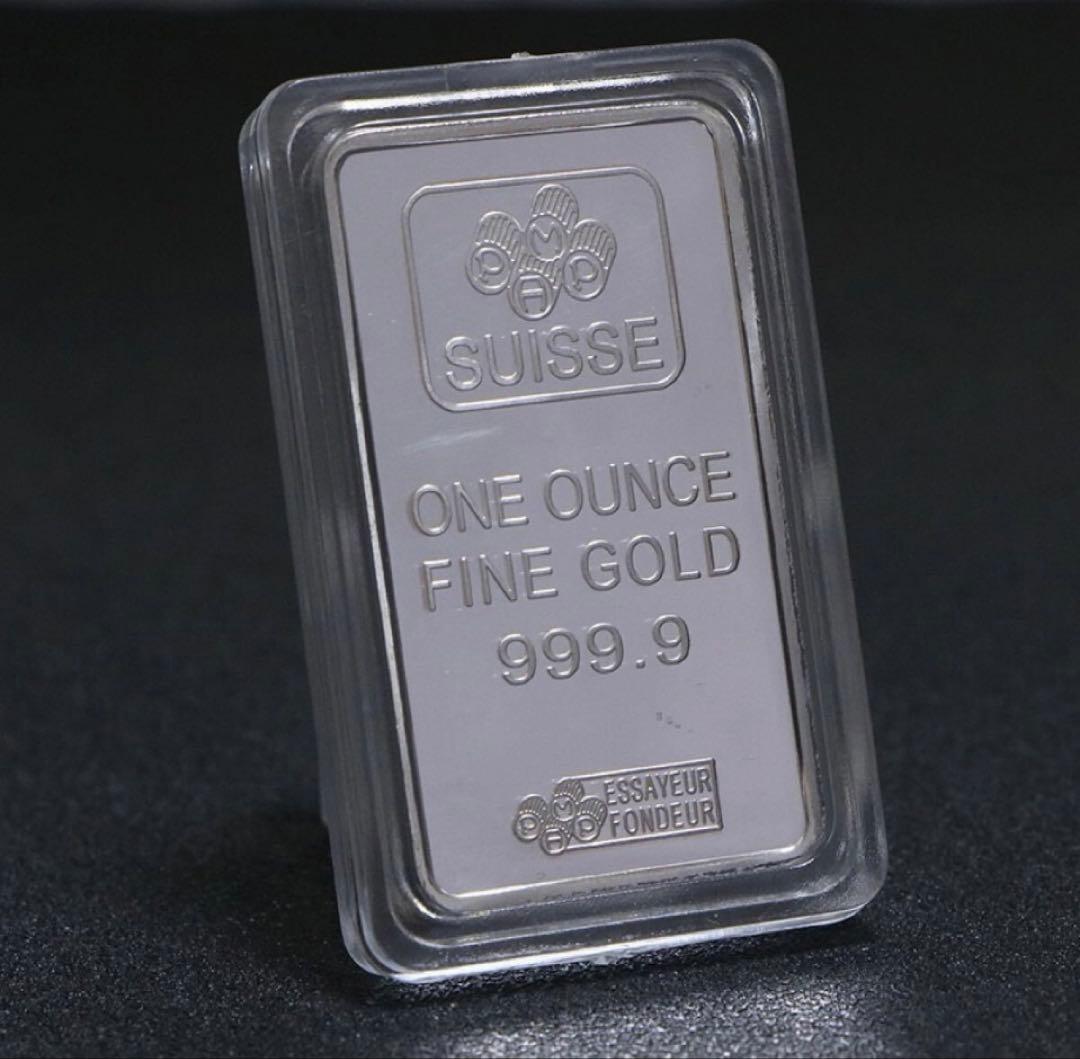 極美品 【限定品】スイス連邦記念硬貨 四角形バー 大型銀貨 1オンス