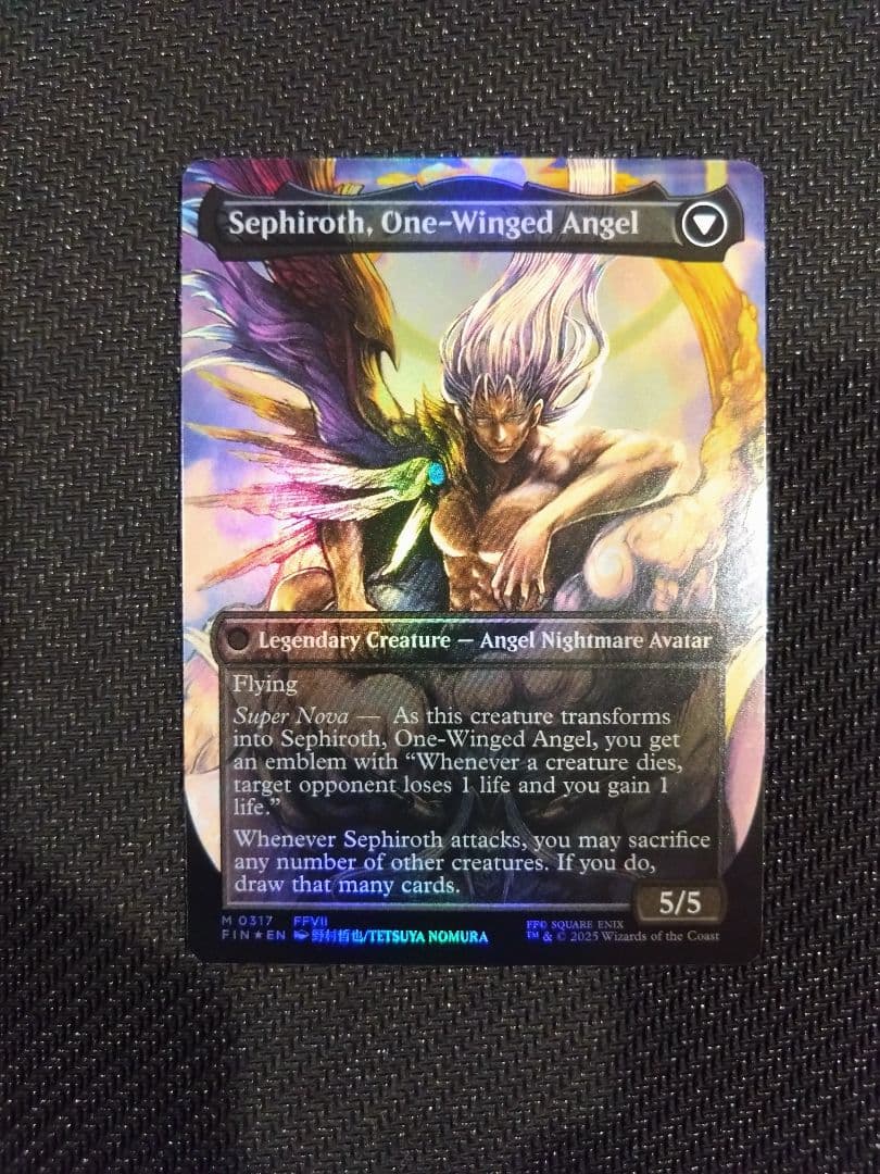 MTG　ボーダーレス　Foil　威名のソルジャー、セフィロス　英語版