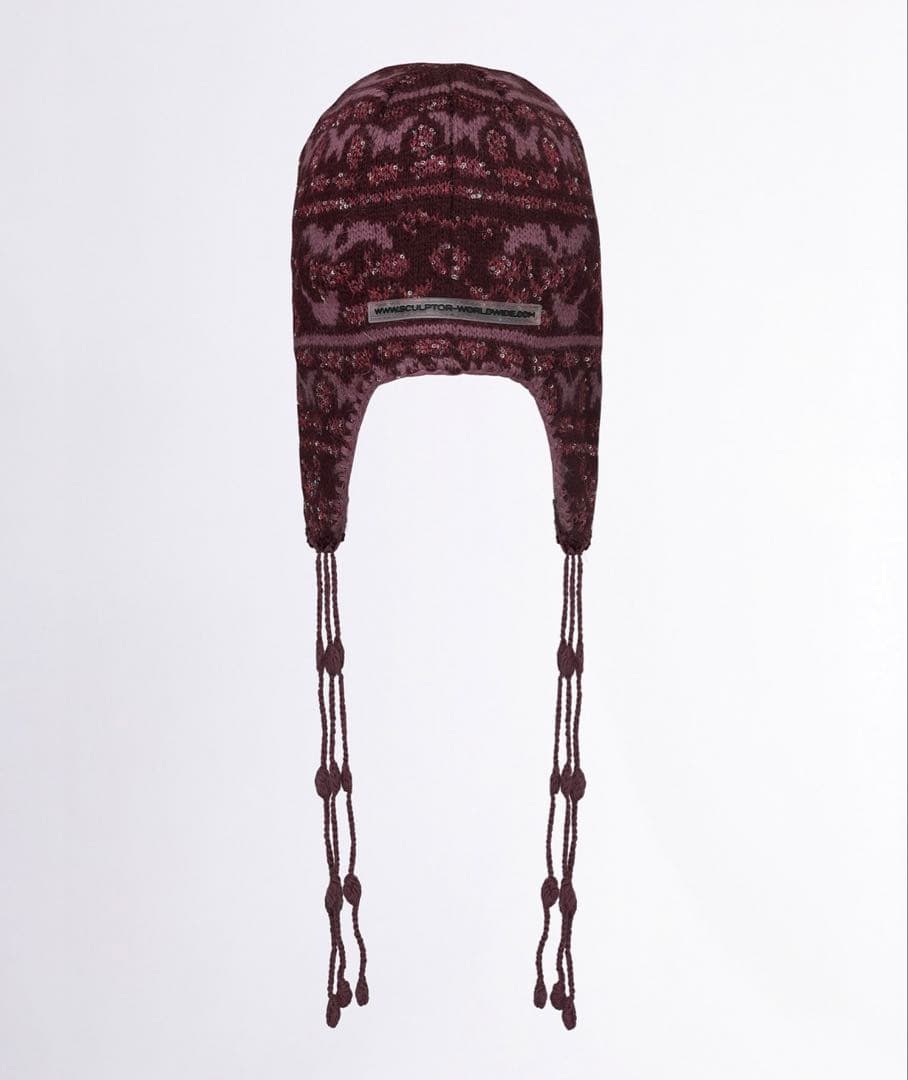 完売 SCULPTOR Sequin Nordic Earflap Beanie