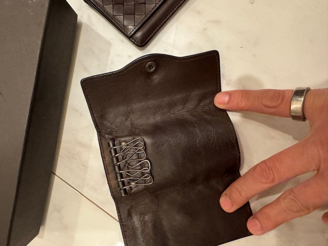 Bottega Veneta ダークブラウン キーケース&名刺入れセット