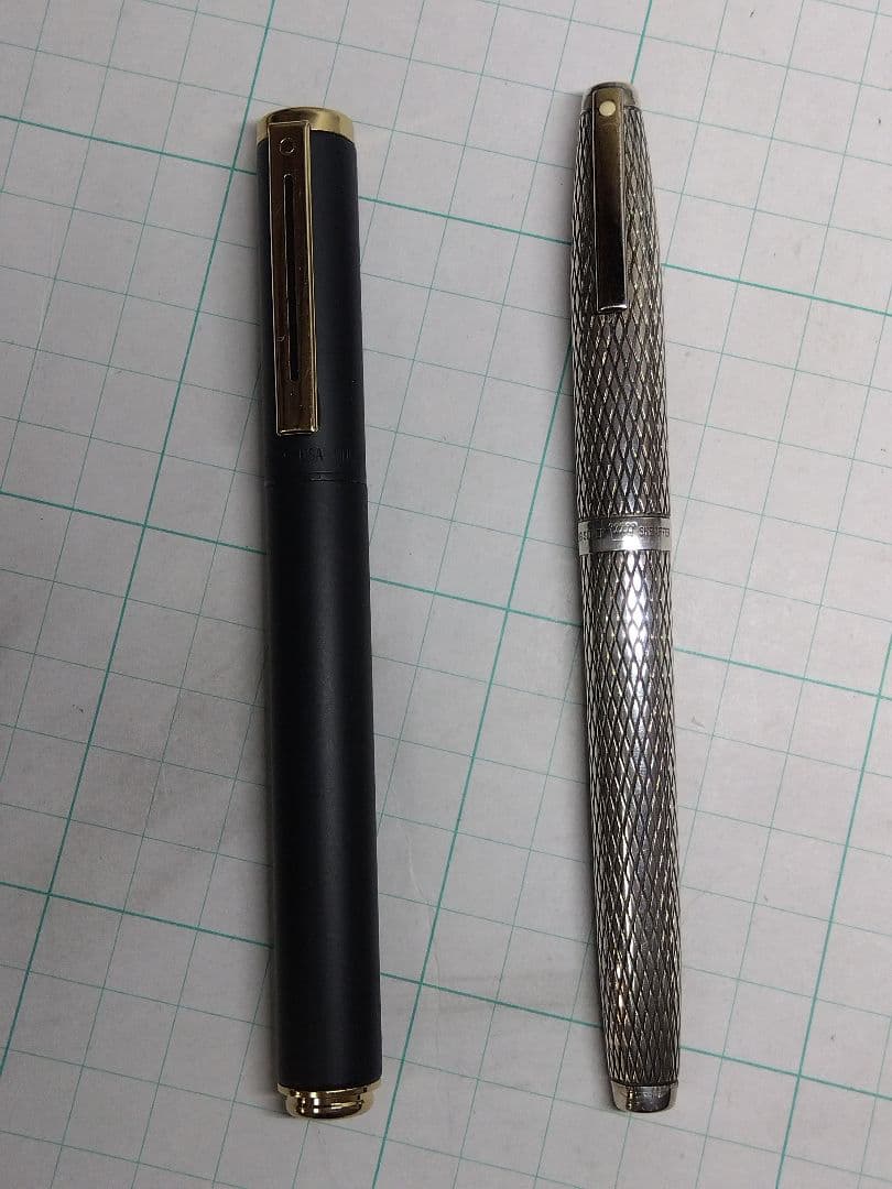 【シェーファー２本】ペン先14K、本体スターリングシルバーの万年筆＋ボールペン