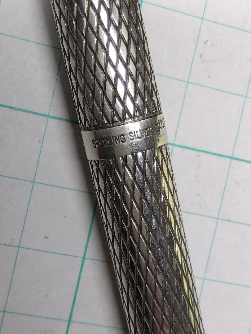 【シェーファー２本】ペン先14K、本体スターリングシルバーの万年筆＋ボールペン