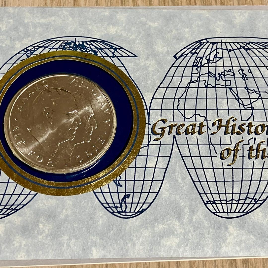 ノルウェー銀貨　25クローネ　1970年　フランクリンミント