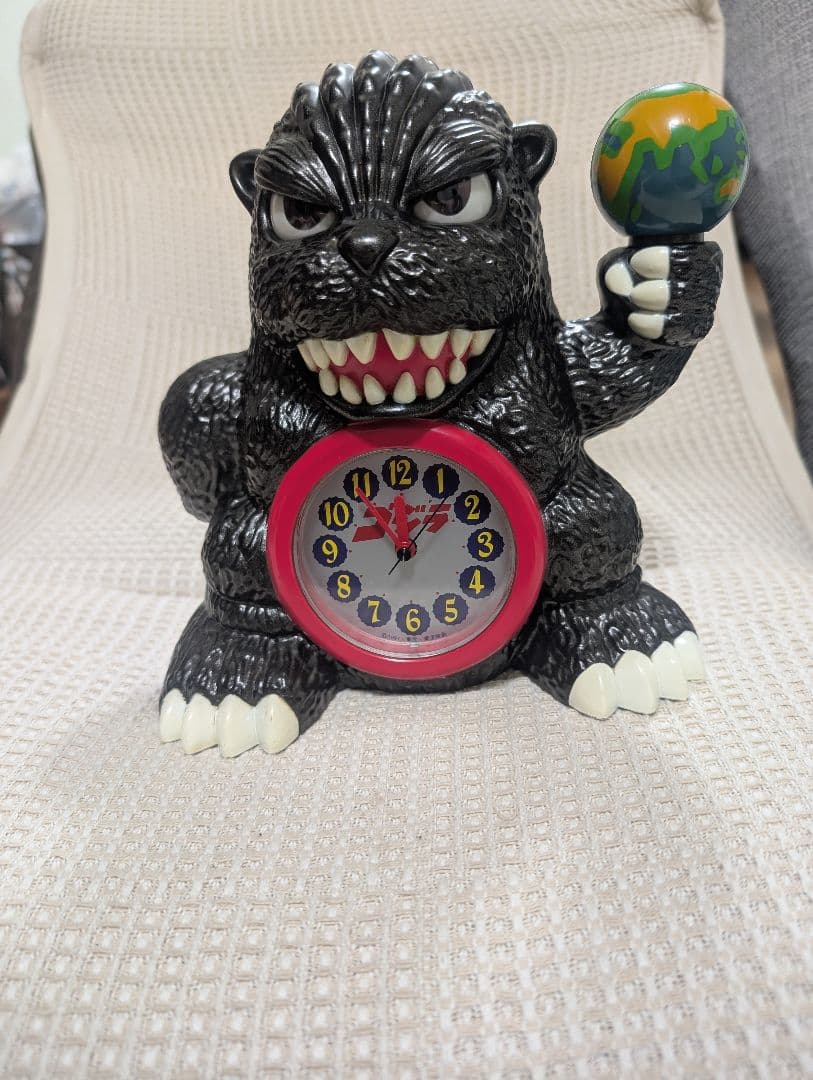 【動作確認済】ゴジラ目覚まし時計 レトロ